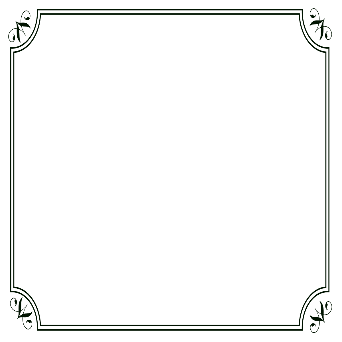 Picture Frame Border Black Template Free Download PNG HQ Clipart