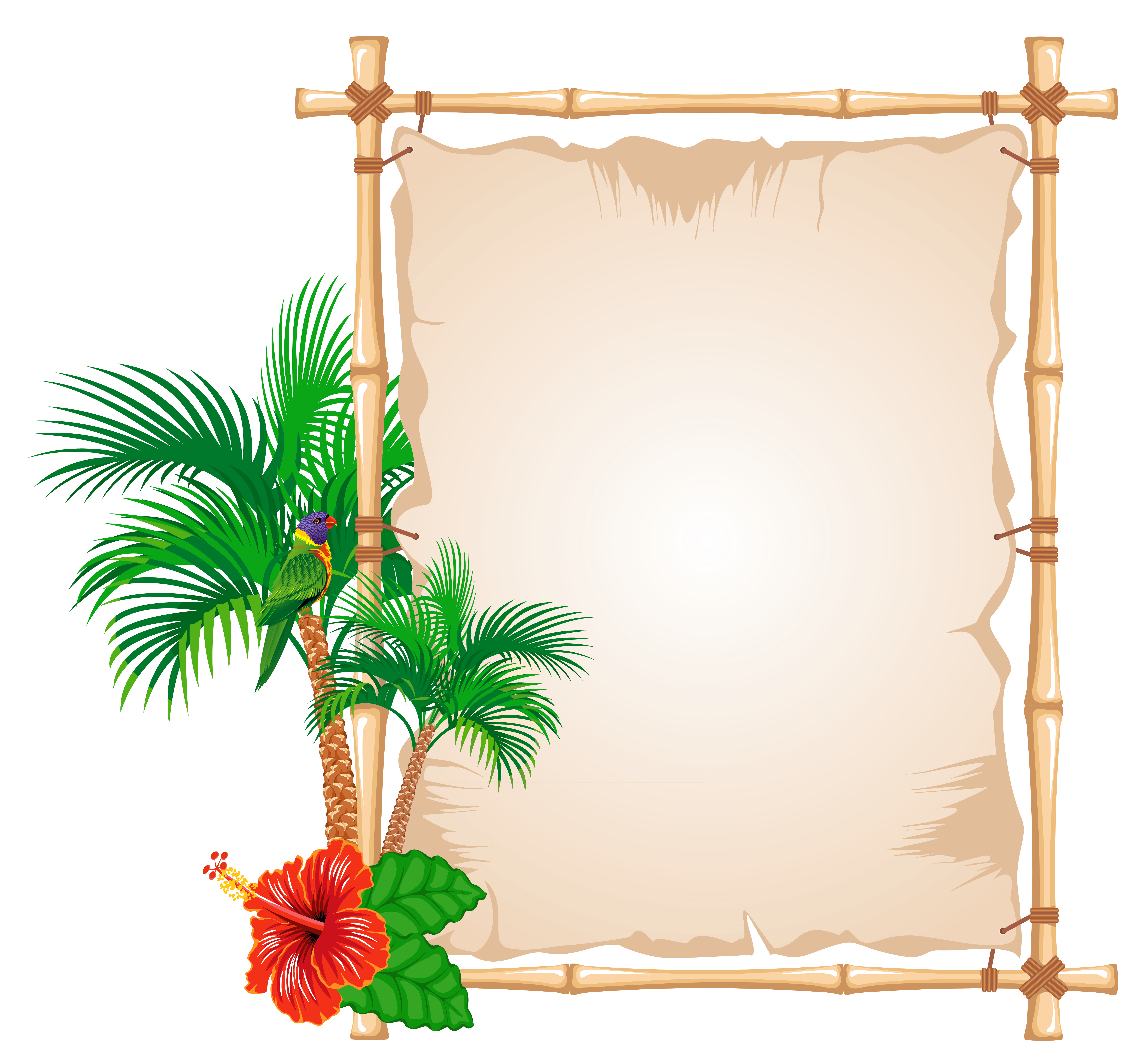Picture Frame Bambusodae Papyrus Summer Free Transparent Image HQ Clipart