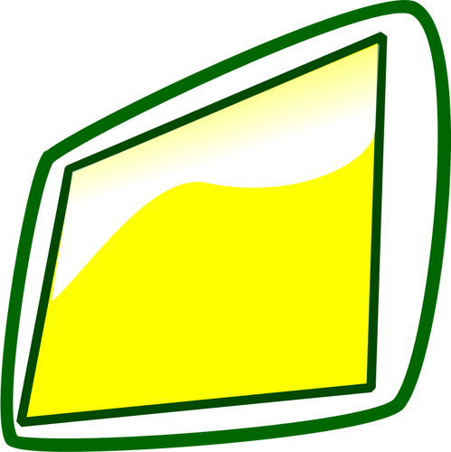 Tablet Icon With Green Frame Clipart