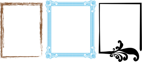 Three Different Frames Clipart