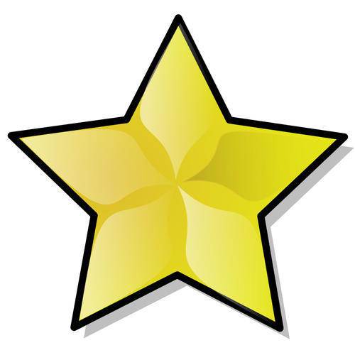 Golden Star With Border Clipart