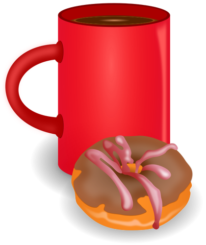 Coffee And Doughnut Clipart