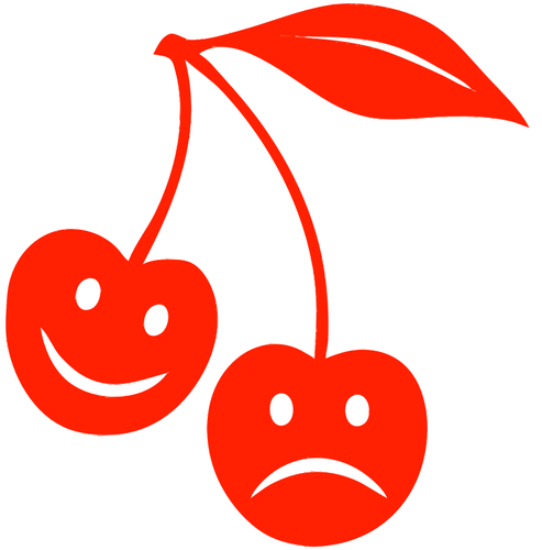 Two Red Cherries Clipart