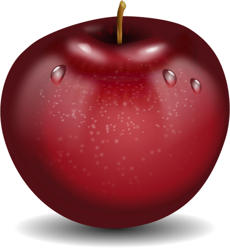 Of Photorealistic Red Wet Apple Clipart