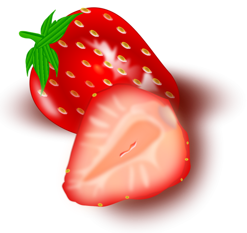 Of Cut Strawberry Clipart