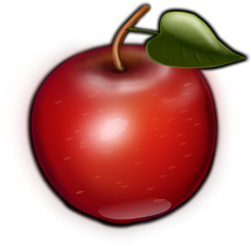 Of Brown Tip And Green Leaf Apple Clipart