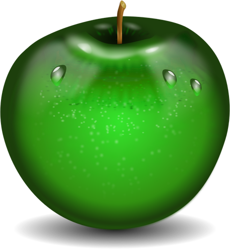 Of Photorealistic Green Wet Apple Clipart