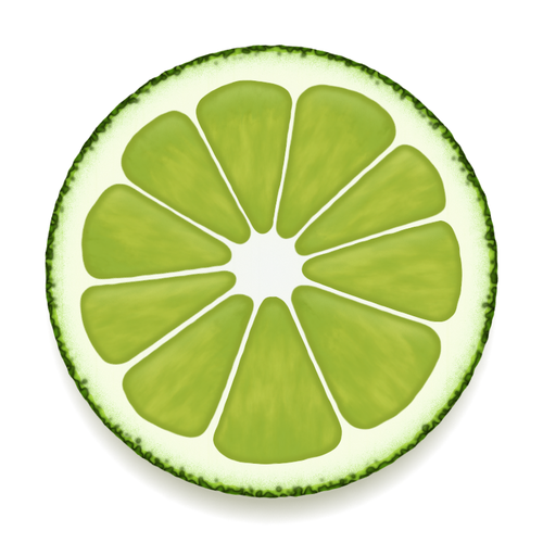 Green Fruit Slice Clipart