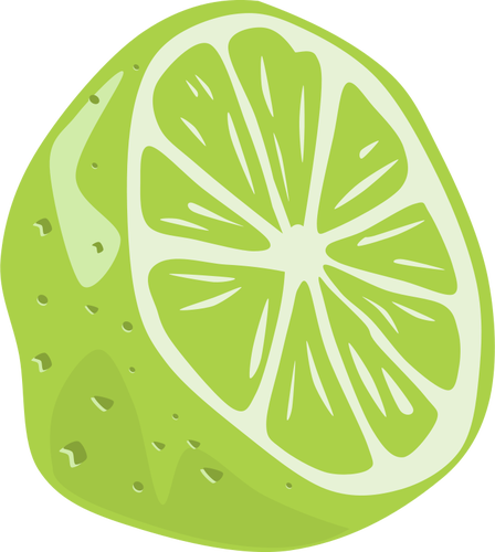 Half A Lime Fruit Clipart