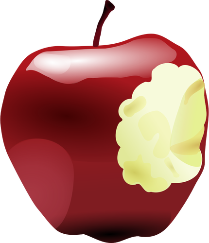 Apple With Bite Clipart
