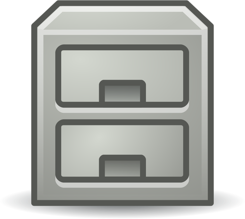Of Reflective Filing Cabinet Clipart