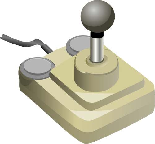 Beige And Gray Video Game Joystick Clipart
