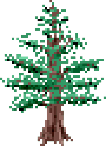 Pixel Pine Tree Image Clipart