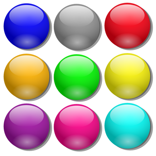 Of Set Of Colorful Balls Clipart