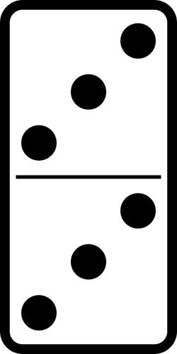 Domino Tile Double Three Clipart