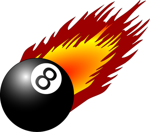 Ball With Flames Clipart
