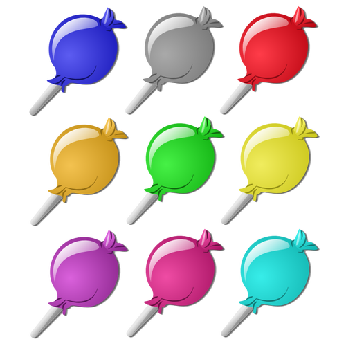 Of Set Of Lollipops Clipart