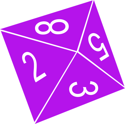 Purple Game Dice Clipart