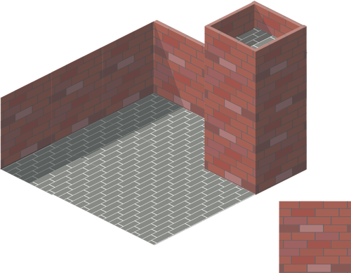 Graphics Of 3D Of Brick Chimeney Clipart