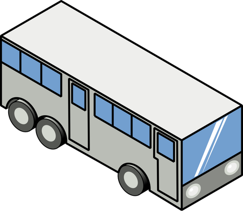 Grayscale Bus Clipart