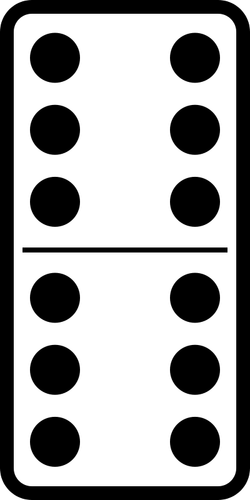Domino Tile Double Six Clipart
