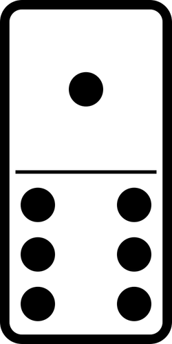 Domino Tile 1-6 Clipart