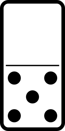 Domino Tile 0-5 Clipart