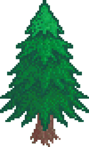 Pixel Pine Tree Clipart
