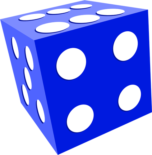 Illustration Of Playing Dice Clipart