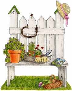 Garden Spring Is Painted In Pastels Illustations Clipart
