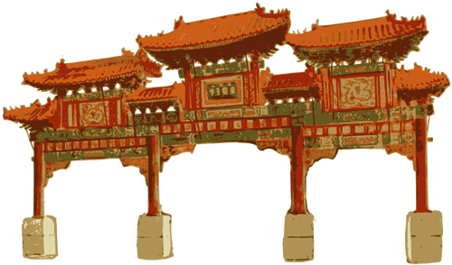 China Town Gate Clipart