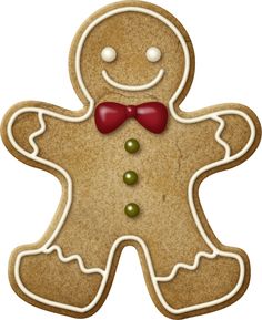 Gingerbread Man Christmas Cookies On Christmas Gingerbread Clipart