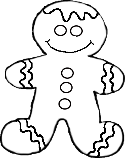 Gingerbread Man Outline Png Image Clipart