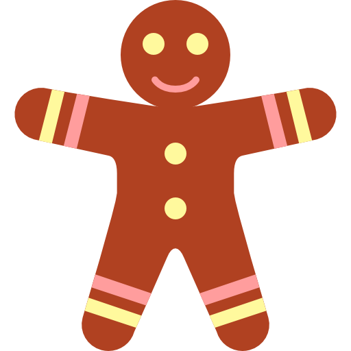 Simple Christmas Gingerbread Man Icon Image Iconbug Clipart