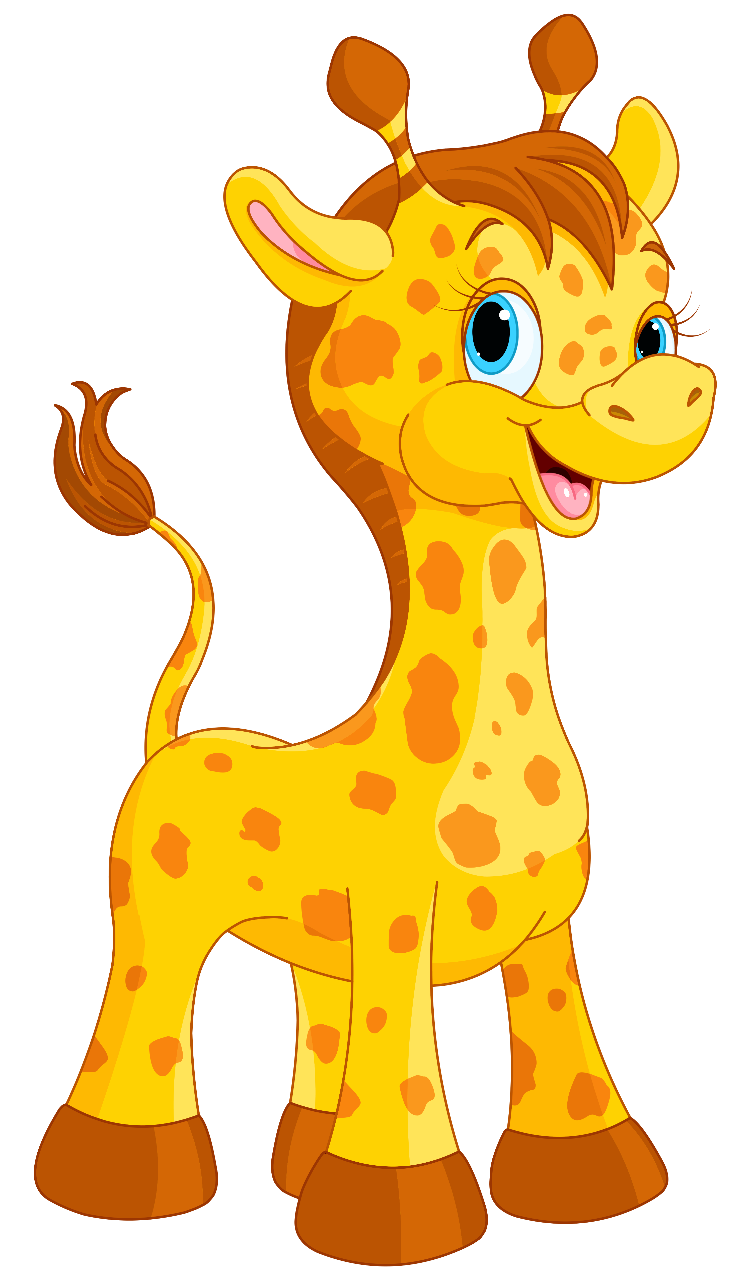 Cute Giraffe Cartoon Drawing Free Download PNG HD Clipart
