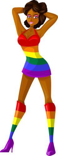 Lgbt Colors On A Stripper Clipart