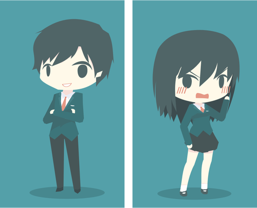 Business Boy And Girl Clipart