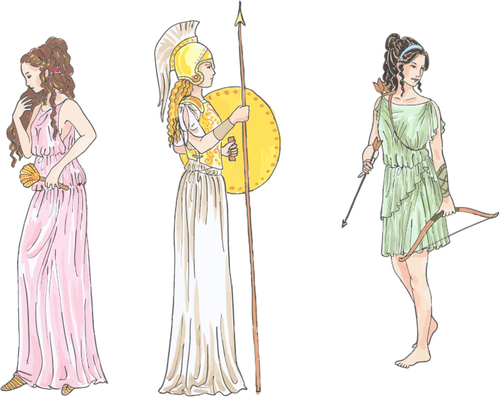 Female Mythological Figures Clipart