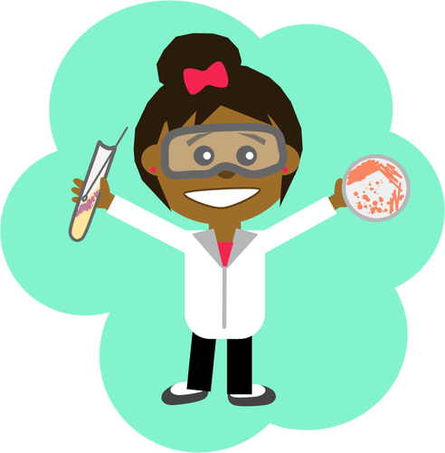 Science Girl Image Clipart