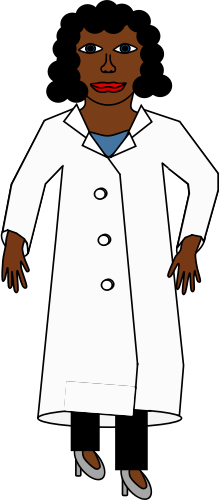Lady Scientist In Heels Clipart