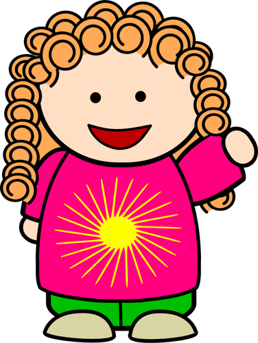 Smiling Red-Haired Girl Clipart