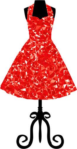 Ruby 1950S Vintage Dress Clipart
