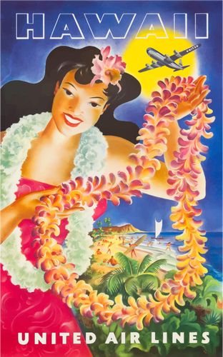 Hawaiian Tourism Poster Clipart