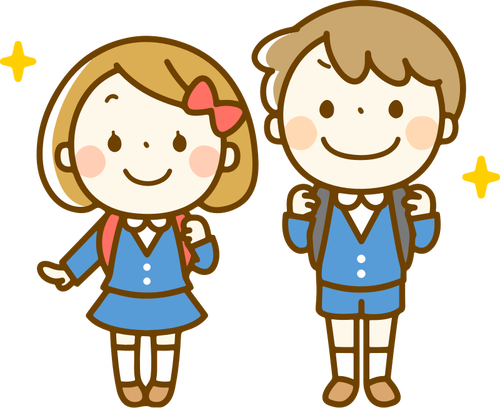 Students With Backpacks Clipart