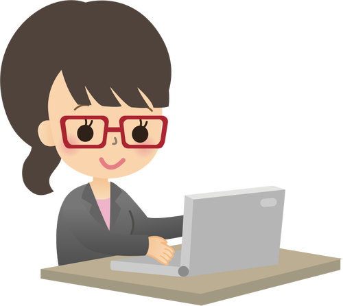 Nerdy Girl With Laptop Clipart