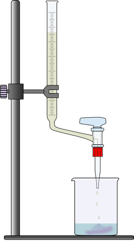Of Titration In Laboratory Experiment Clipart