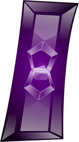 Rectangle Shape Purple Jewel Clipart