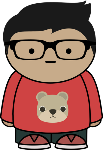 Boy With Glasses Clipart