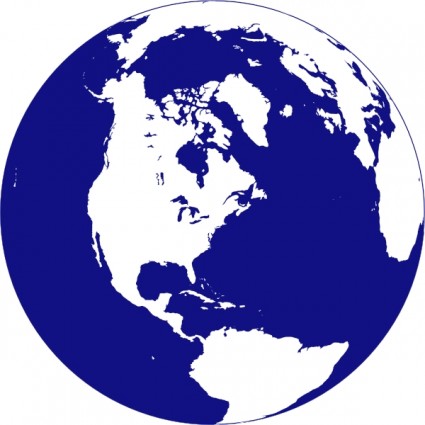 Northern Hemisphere Globe Vector In Open Office Clipart