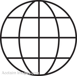 Globe Earth Black And White Images Clipart